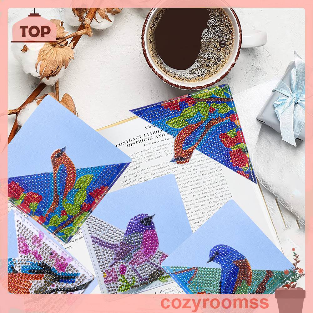 Thẻ Đánh Dấu Trang Sách Hình Tam Giác Bằng Da 5D DIY