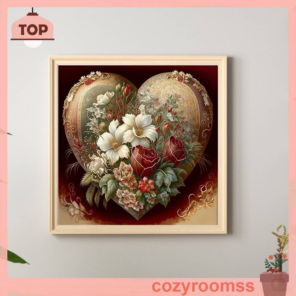 Tranh Đính Đá Kim Cương Toàn Bộ 5D DIY Hình Vẽ Hoa Trang Trí Nhà Cửa