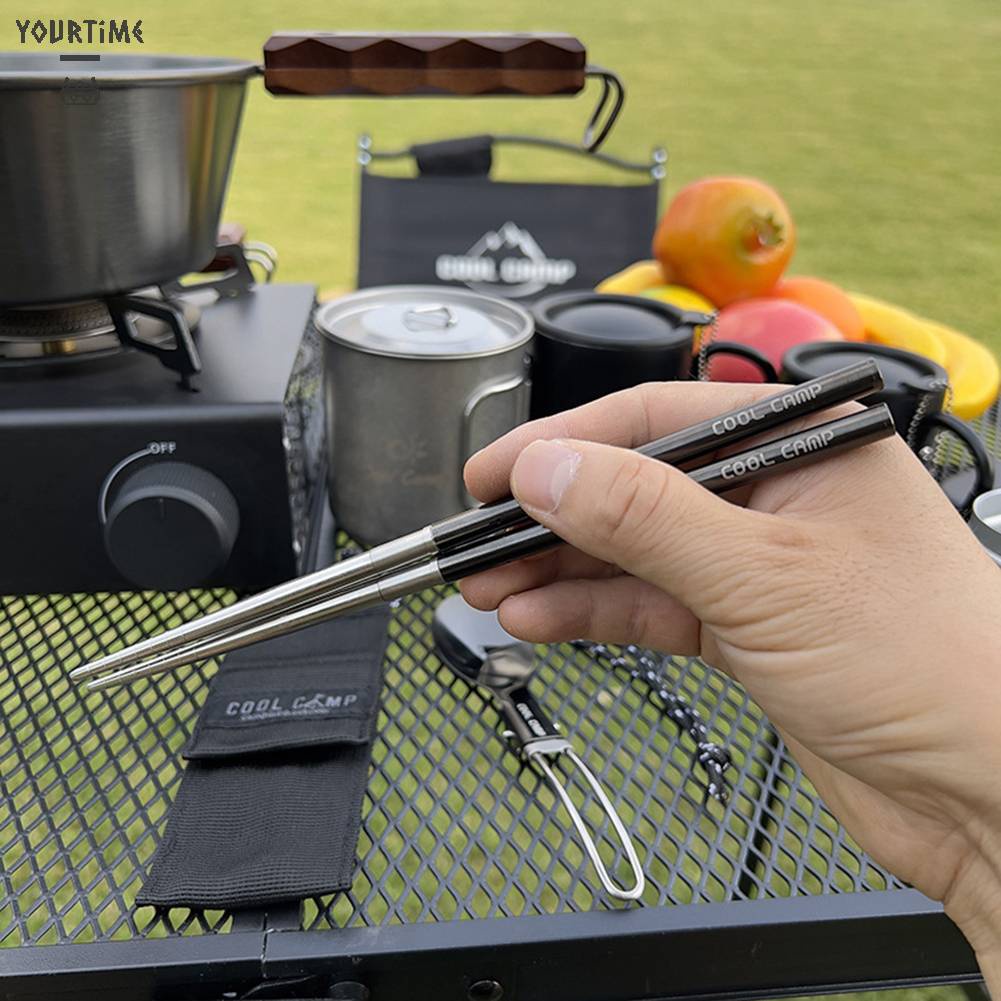 Bộ Muỗng Đũa Nĩa Nam Châm Gấp Gọn Tiện Lợi Du Lịch