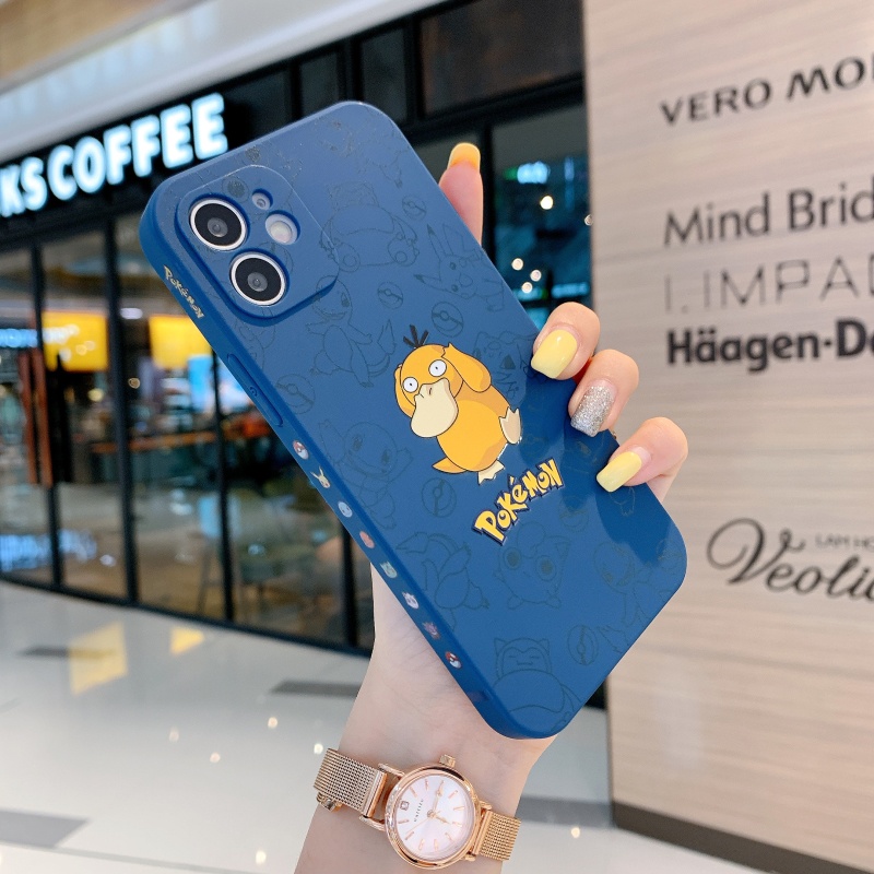Ốp Điện Thoại Silicon Dẻo Viền Vuông Họa Tiết Hoạt Hình Dễ Thương Chống Sốc Cho iPhone 14 13 12 11 Pro Max 14 Plus