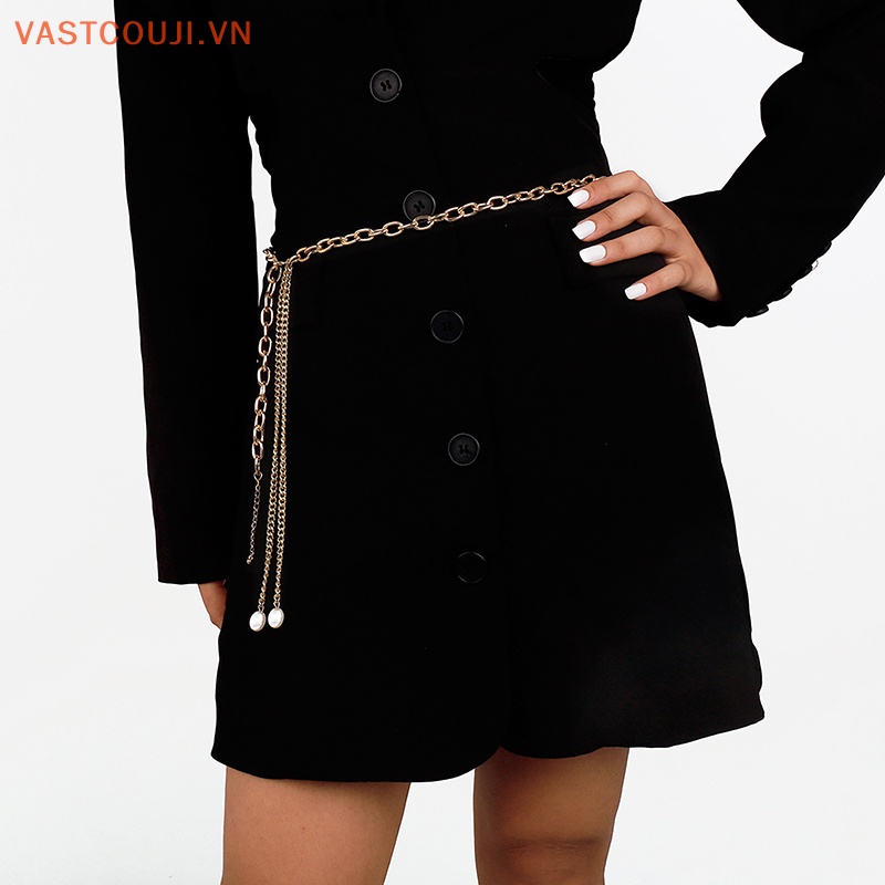 Thắt Lưng Dây Xích Bằng Hợp Kim Thời Trang Đi Biển Mùa Hè Cho Nữ