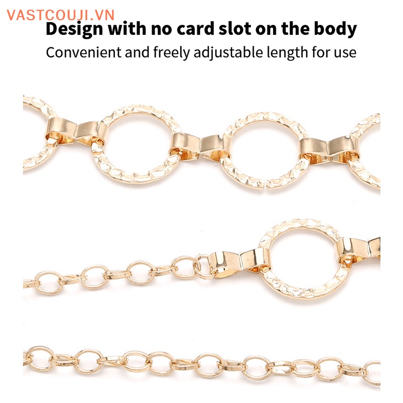 Thắt Lưng Dây Xích Tròn Bằng Kim Loại Màu Vàng Kim Trang Trí Đầm / Đầm Cho Nữ