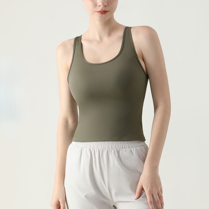 Áo Ngực Thể Thao Có Miếng Đệm Cố Định Chất Liệu Lycra Dùng Tập Yoga