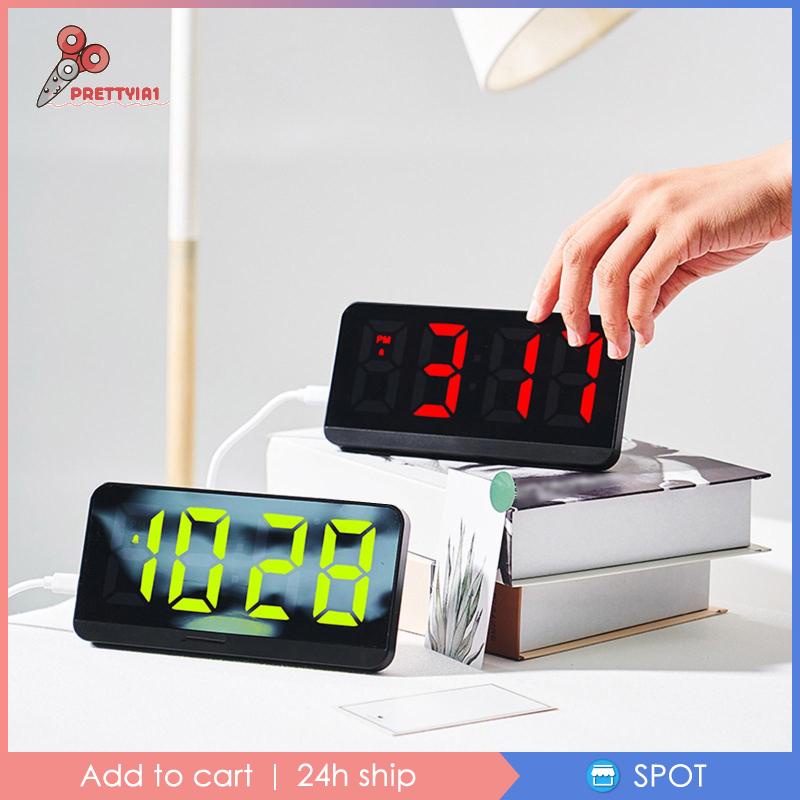 [Prettyia1] Đồng Hồ Báo Thức Điện Tử Để Bàn Có Đèn LED Cho Phòng Học / Hành Lang