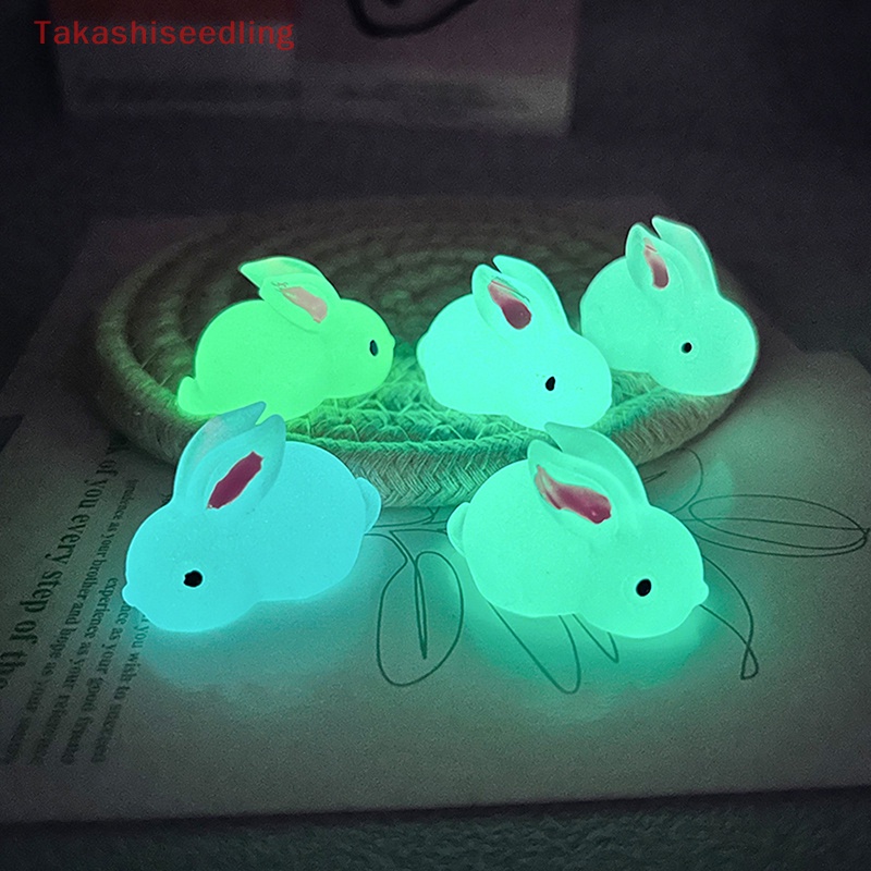 Set 2 Mô Hình Thỏ Dạ Quang Trang Trí Bảng Điều Khiển Xe Hơi