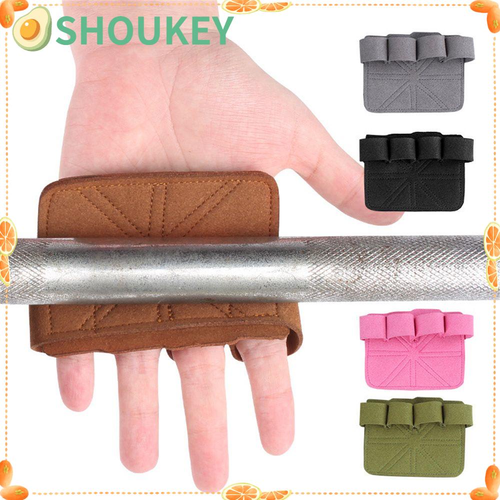 SHOUKEY 1 Đôi Găng Tay Da Bò Hở Ngón Hỗ Trợ Nâng Tạ