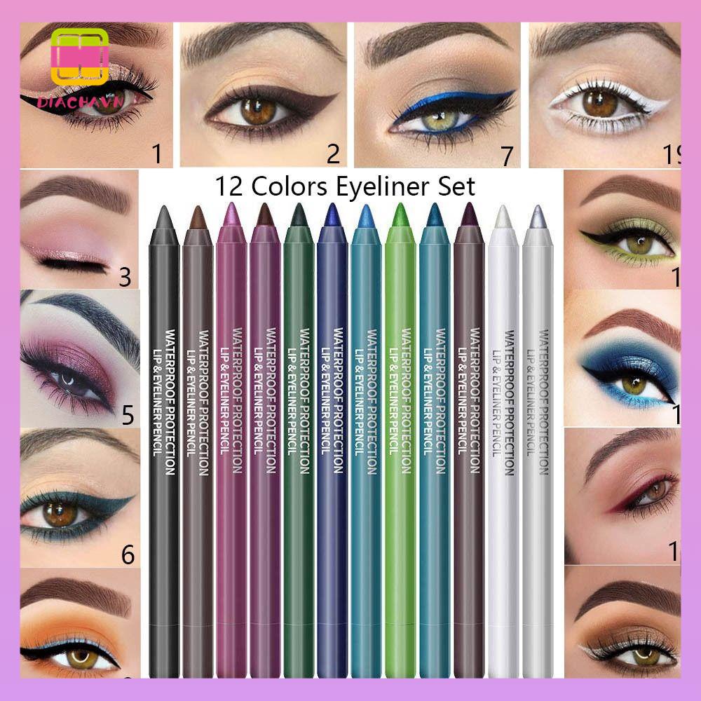 DIACHAVN Bút Kẻ Mắt Dạng Gel Lâu Trôi Nhiều Màu Tùy Chọn