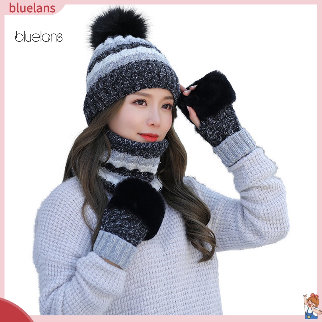 Găng Tay Len Mềm Mại Giữ Ấm Mùa Đông Thời Trang Cho Nữ