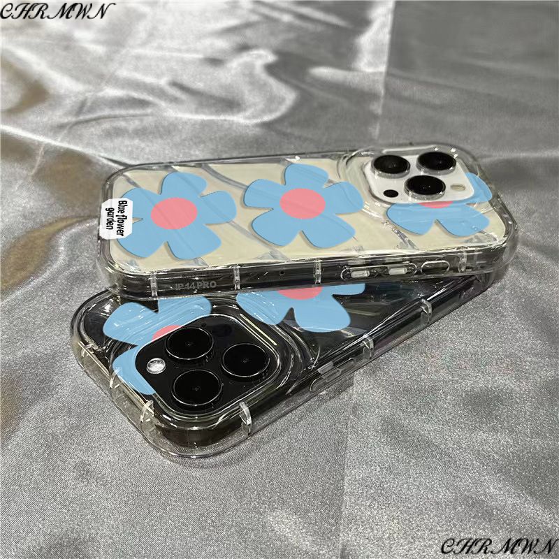 Ốp Điện Thoại Mềm Trong Suốt Họa Tiết Hoa Năm Cánh Cho Iphone 14Promax 1312 / 11 7 / 8plus xr / sins AVGX