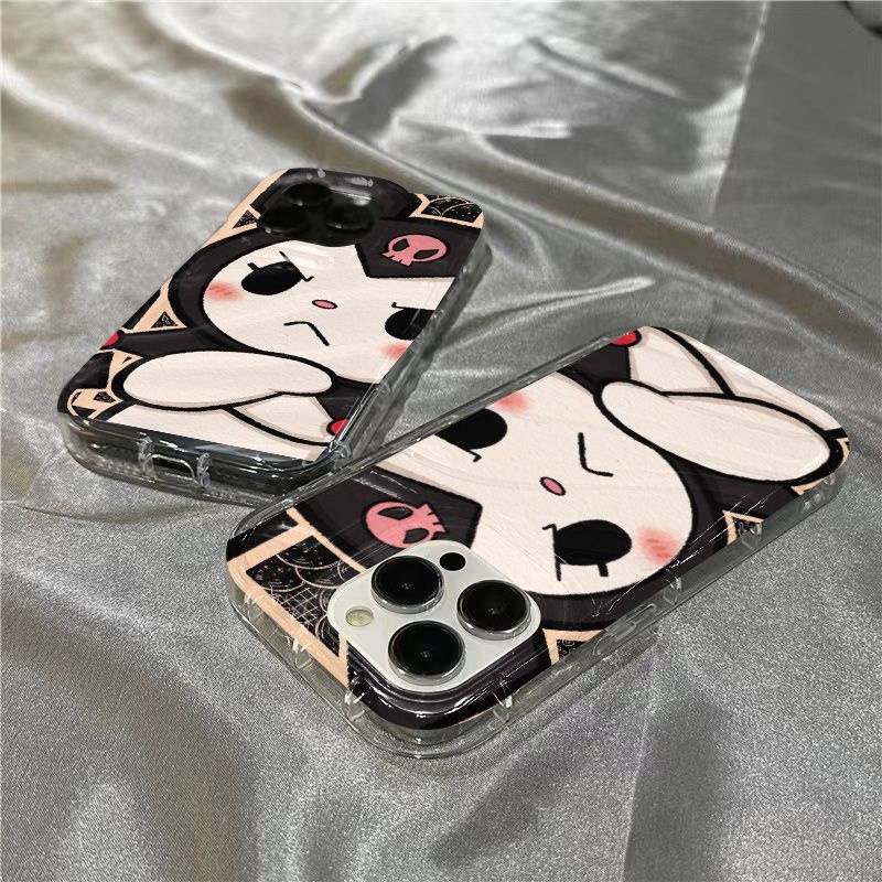 Ốp Điện Thoại Mềm Trong Suốt In Hình Kuromi Dễ Thương Cho iPhone14promax 1312 / 11 7 / 8plus xr / sins EANK