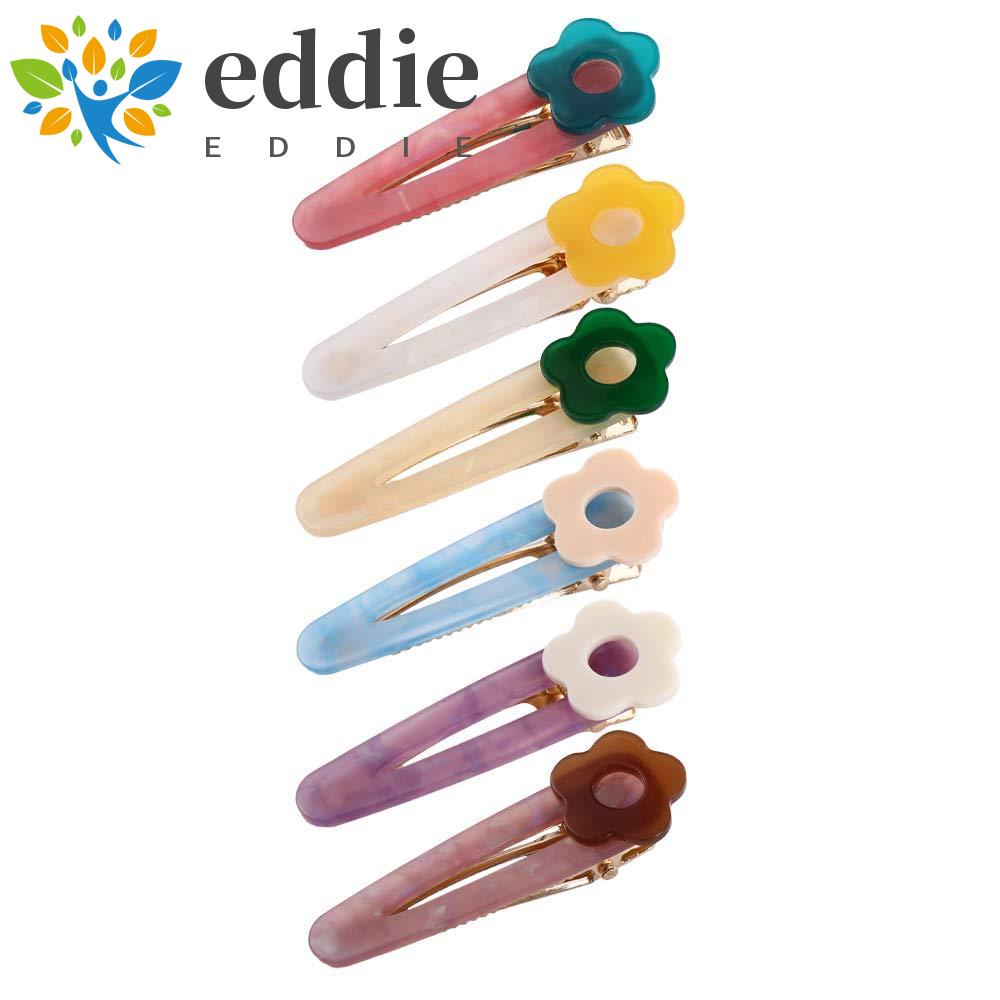 26EDIE Kẹp Tóc Hình Hoa Nhiều Màu Sắc Ngọt Ngào Phong Cách Hàn Quốc