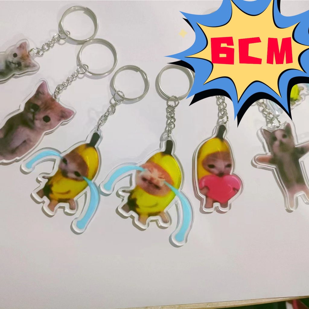 6cm móc khoá mèo khóc