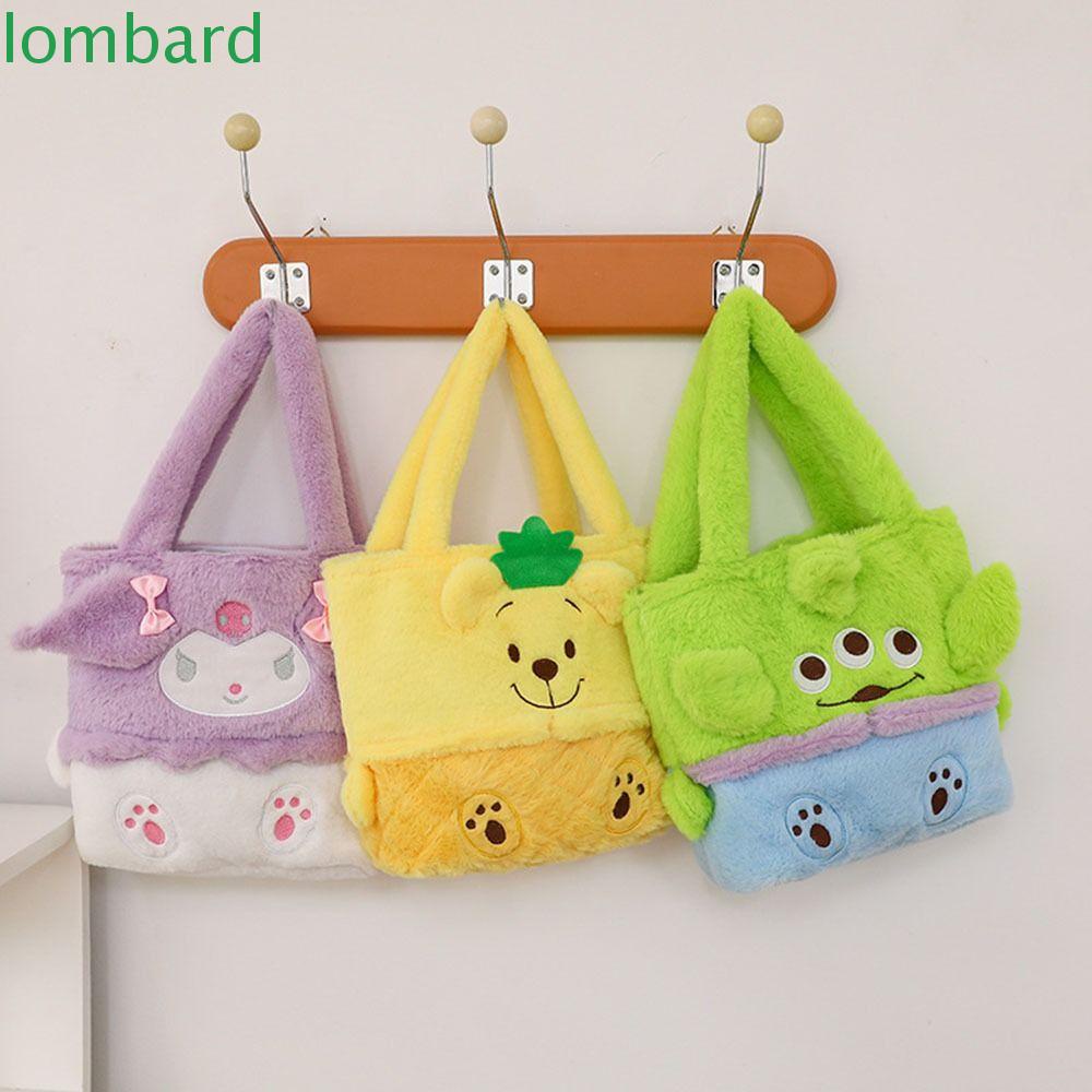 Túi Đeo Vai / Đeo Chéo Phủ Lông Hình Chú Chó Cinnamon / Kulomi Hoạt Hình Winnie Dễ Thương Thời Trang Cho Nữ