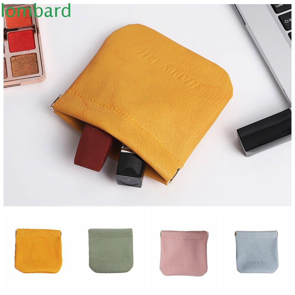 Túi Đựng Mỹ Phẩm / Tiền Xu / Trang Sức Mini Bằng Da PU In Chữ Tự Đóng Tiện Dụng Mang Theo Du Lịch Cho Nữ