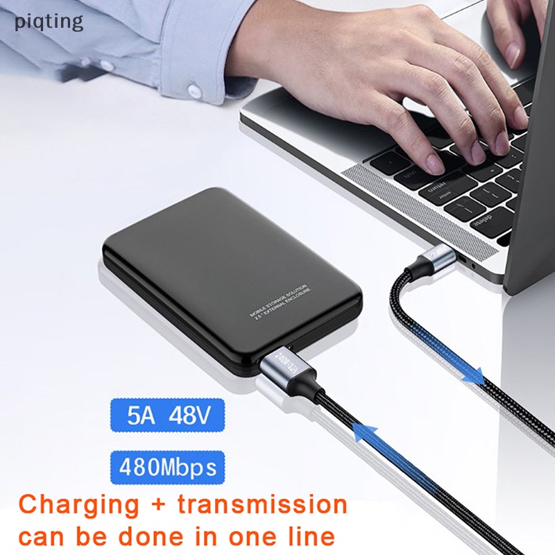 Cáp Sạc Nhanh Piqt PD240W QC3.0 USB Type C 48V5A 480Mbps Cho Điện Thoại / Máy Tính