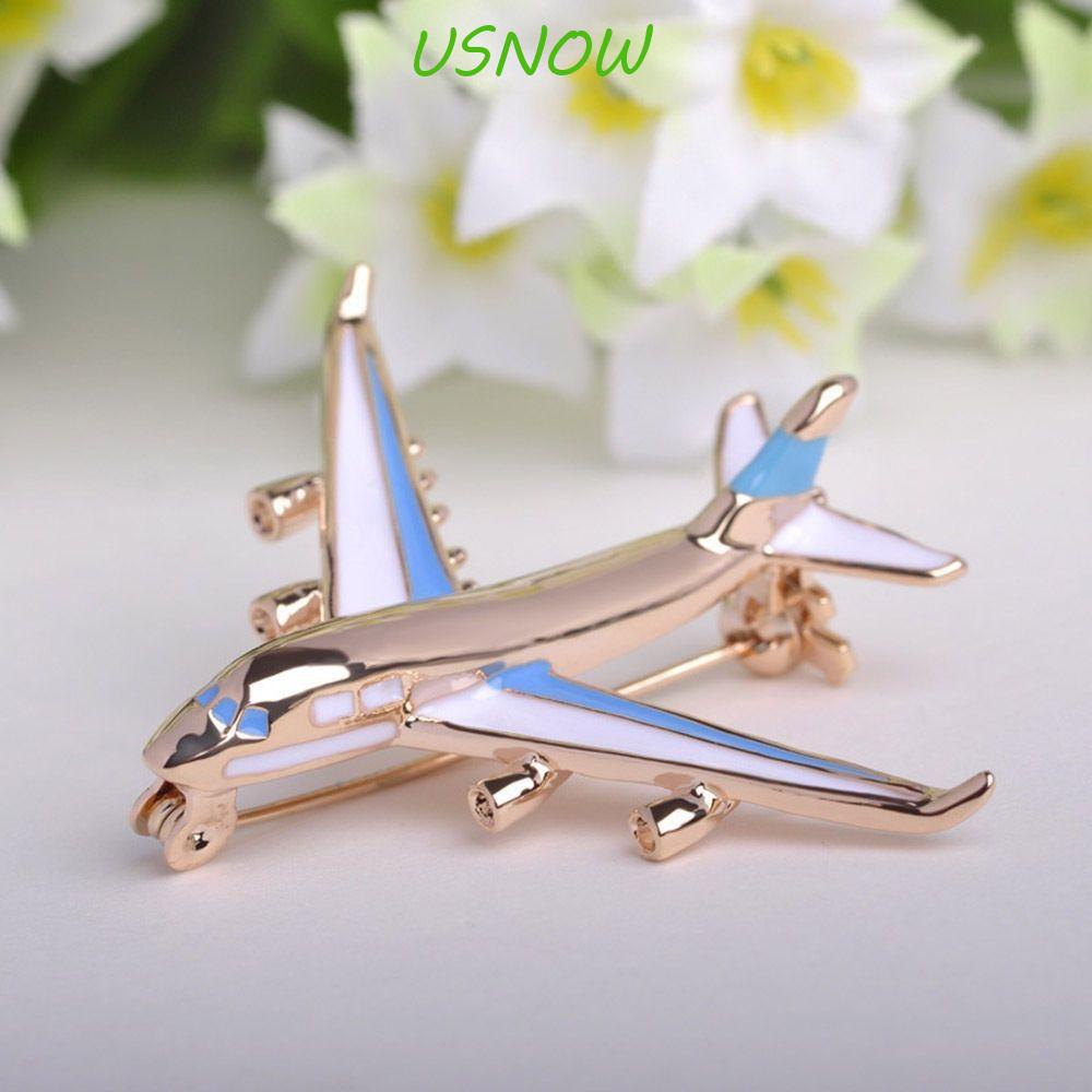 USNOW Ghim Cài Áo Hình Máy Bay Tráng Men Tinh Tế