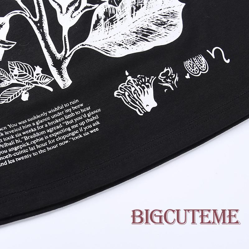 Áo Tank Top Sát Nách Cổ Tròn In Họa Tiết Lá Trừu Tượng Thời Trang Mùa Hè Cho Nữ