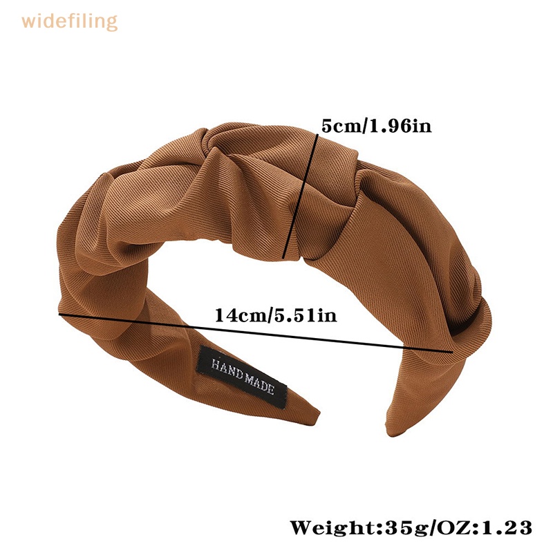 Băng Đô Cài Tóc Bản Rộng Màu Trơn Phong Cách Hàn Quốc Thời Trang Cho Nữ 2023