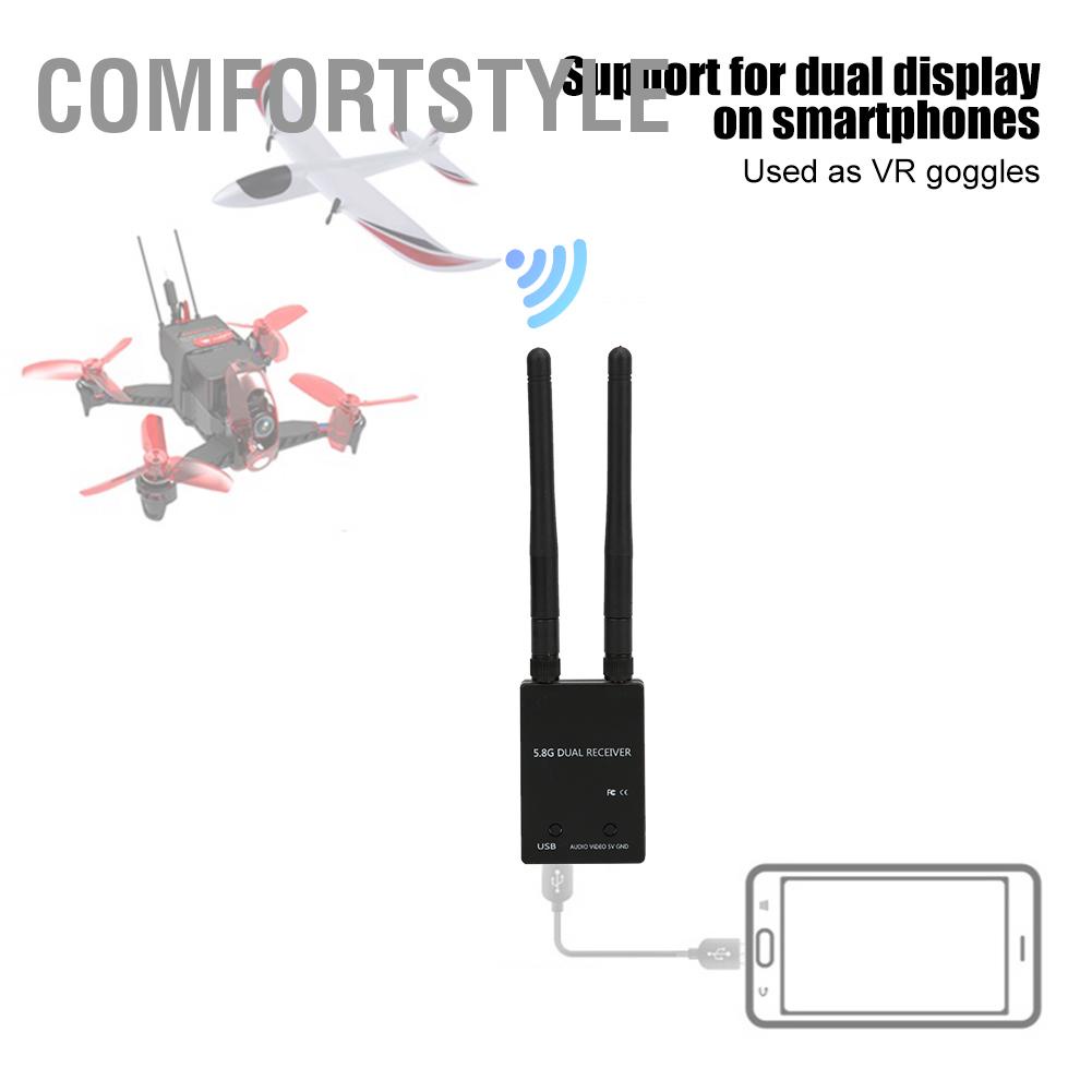 Comfortstyle Cho Skydroid UVC Ăng Ten Kép 5.8G Điện Thoại Di Động Truyền Hình Ảnh Thu FPV Chụp Trên Không VR Quay Video