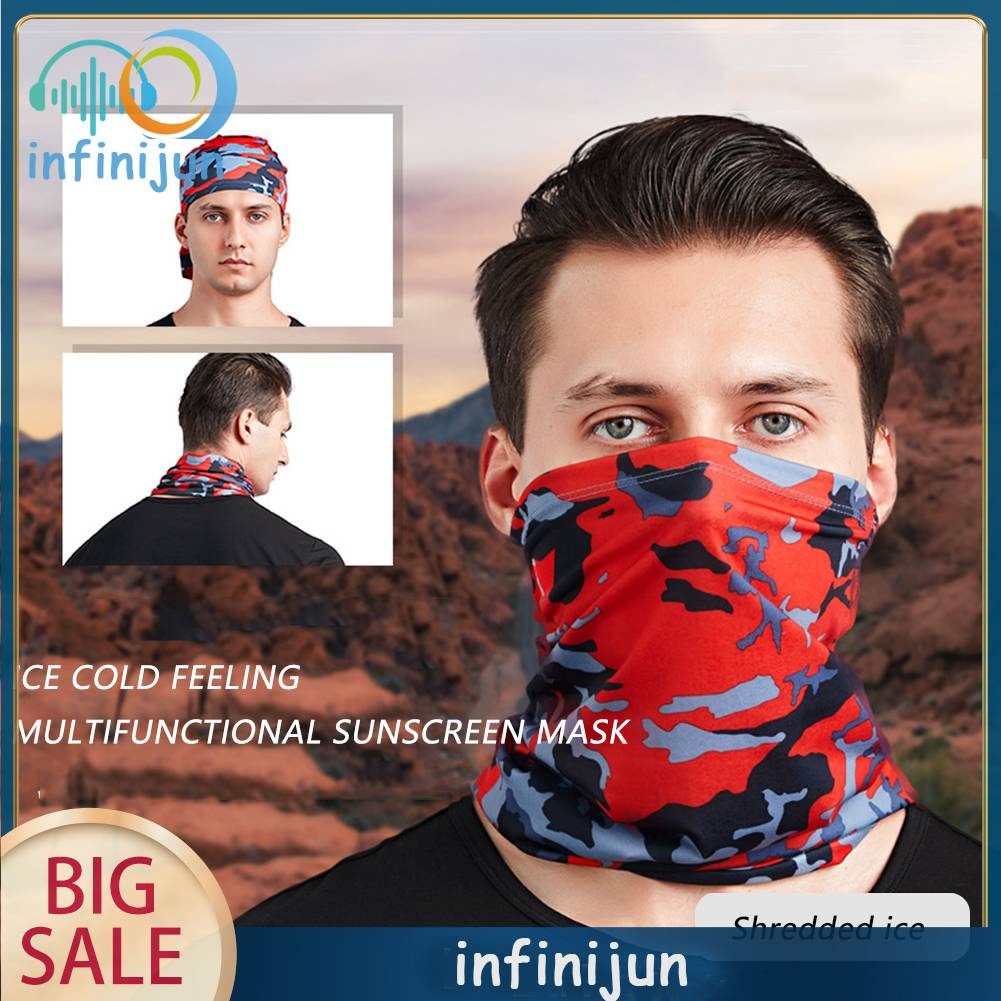 Khăn Ống Bandana Thể Thao Bằng Lụa Lạnh Cho Hoạt Động Ngoài Trời