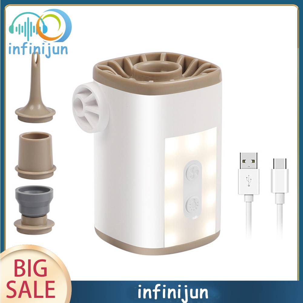 Máy Bơm Hơi Điện Tử Có Đèn Cho Hoạt Động Ngoài Trời