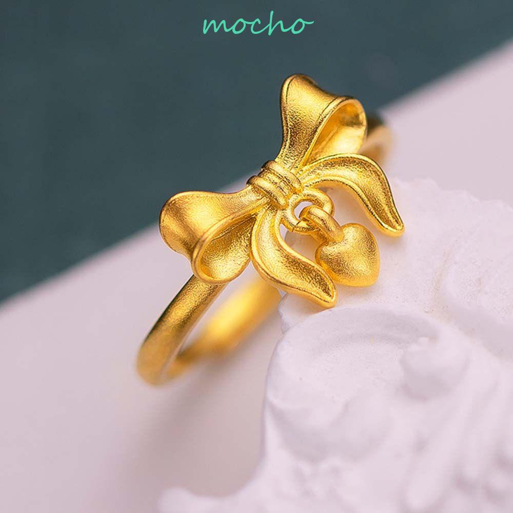 MOCHO Nhẫn Đính Hôn Dạng Mở Hình Trái Tim Dễ Thương Có Thể Điều Chỉnh Cho Nữ