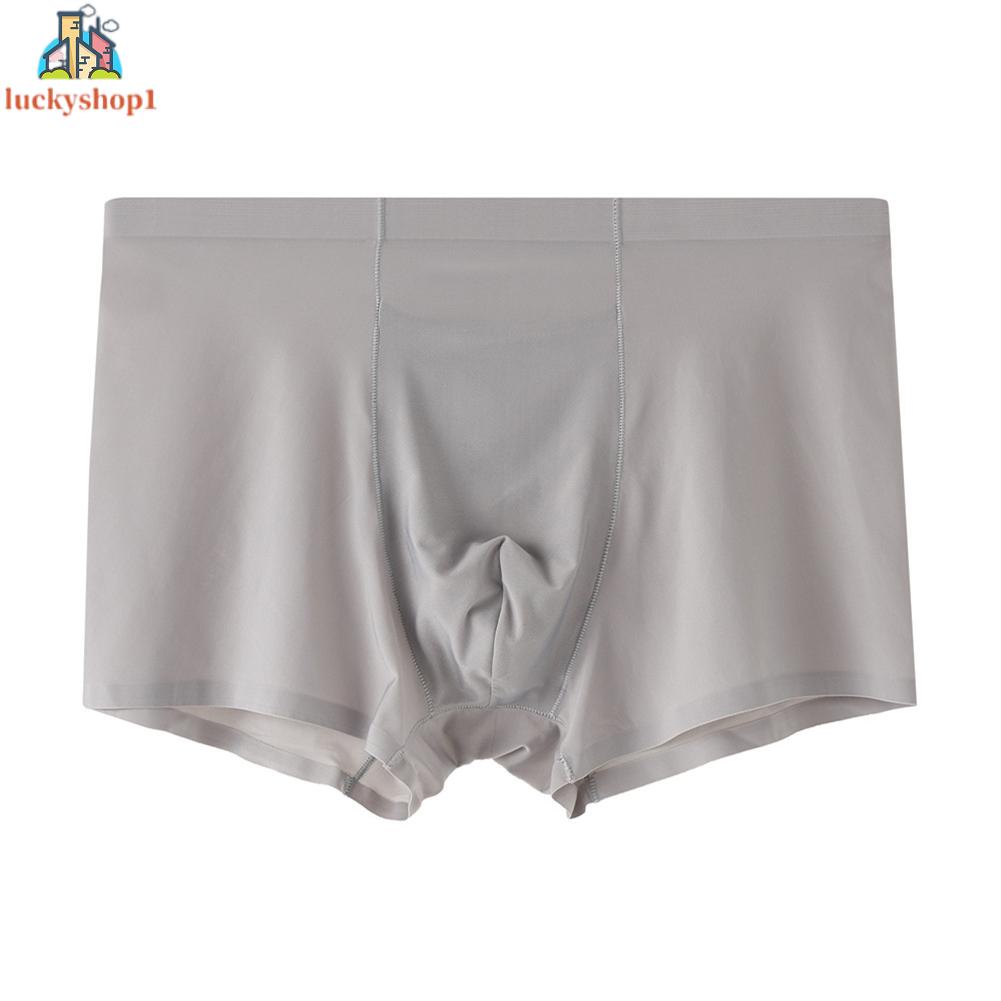 Quần Lót Boxer Lụa Lạnh Thoải Mái Thoáng Khí Cho Nam