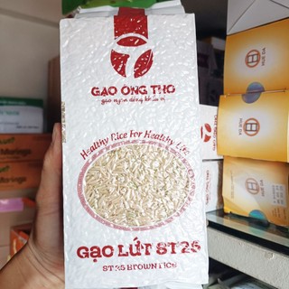 Gạo lứt trắng st25 ông thọ túi 1kg nmct