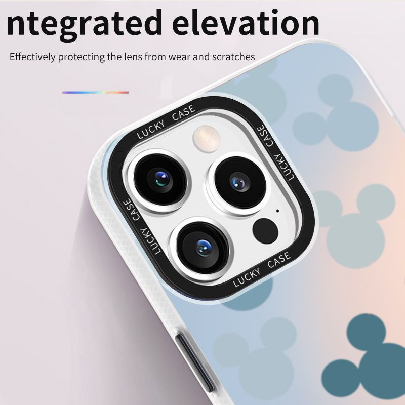 Ốp Điện Thoại IMD Màu Xanh Dương Laser Hình Mickey Cho Apple Iphone Xr12678Plus 1314I promax 4GBN