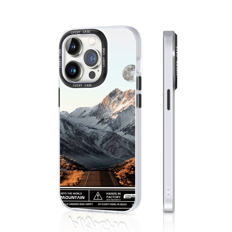 Ốp Điện Thoại Màu Laser Hình Núi Tuyết Cho Iphonexr12678Plus 1314 promax OXS2