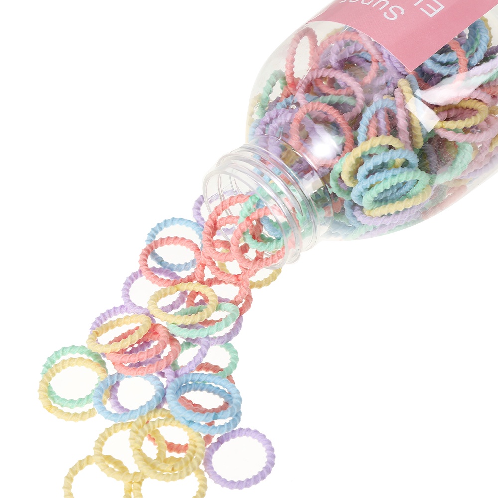Set 200 Dây Thun Cột Tóc Nhiều Màu Dễ Thương Cho Nữ CHLINS