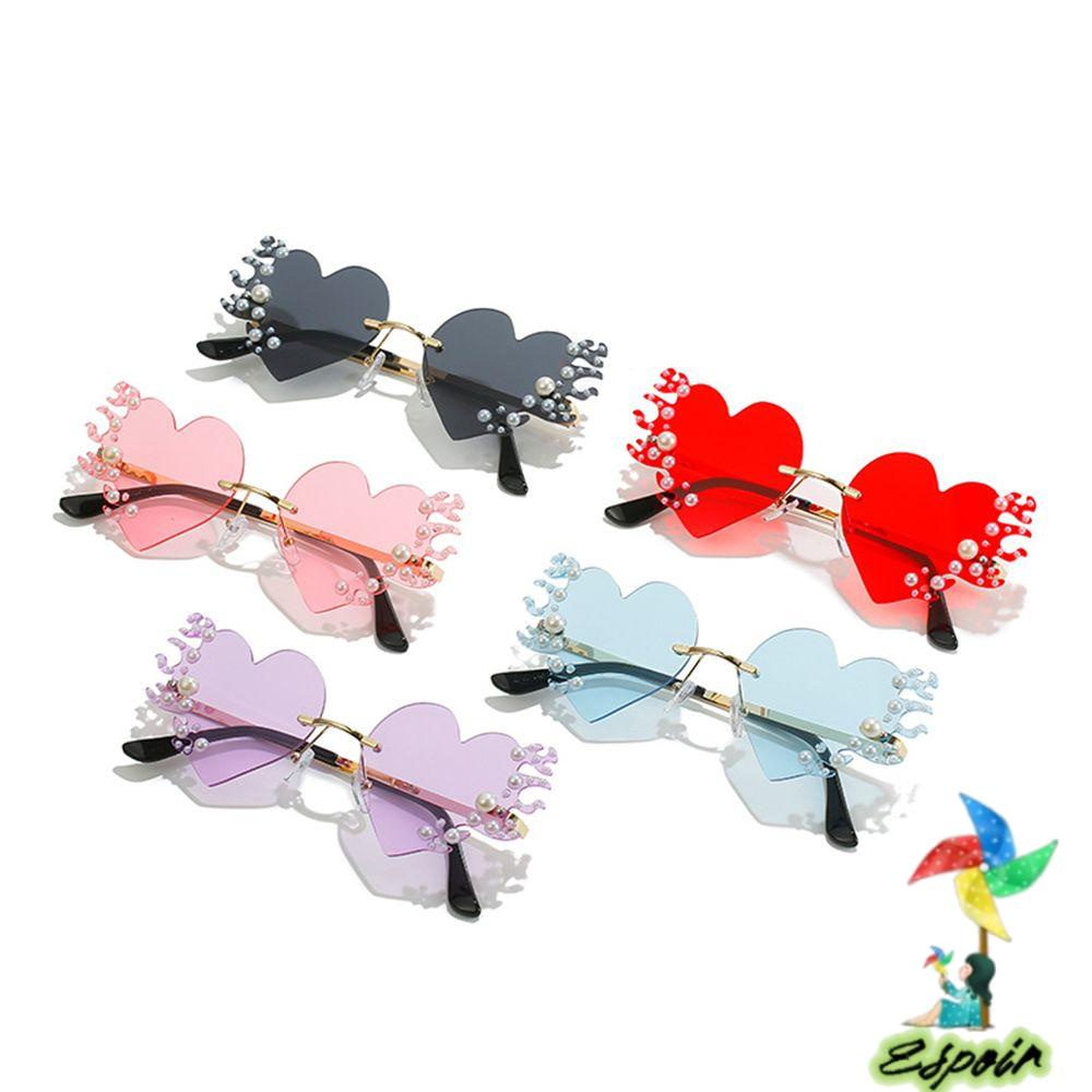 ESPO Mắt Kính Hình Trái Tim Không Viền Dùng Hóa Trang Trong Các Bữa Tiệc