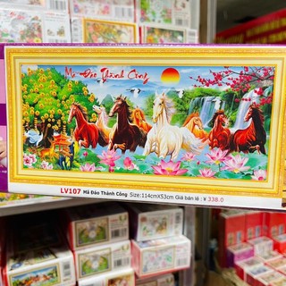 Tranh đính đá mã đáo thành công lv107 chưa đính