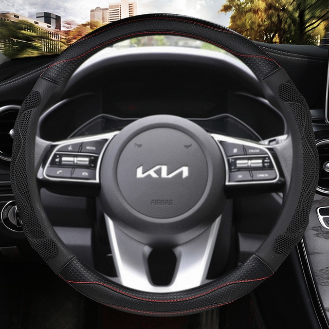 Bọc Vô Lăng Xe Hơi Bằng Da Pu 38cm 15 "Cho Kia Seltos 2021 2022 2023 K3 2019-2023 Niro 2017-2019 2023
