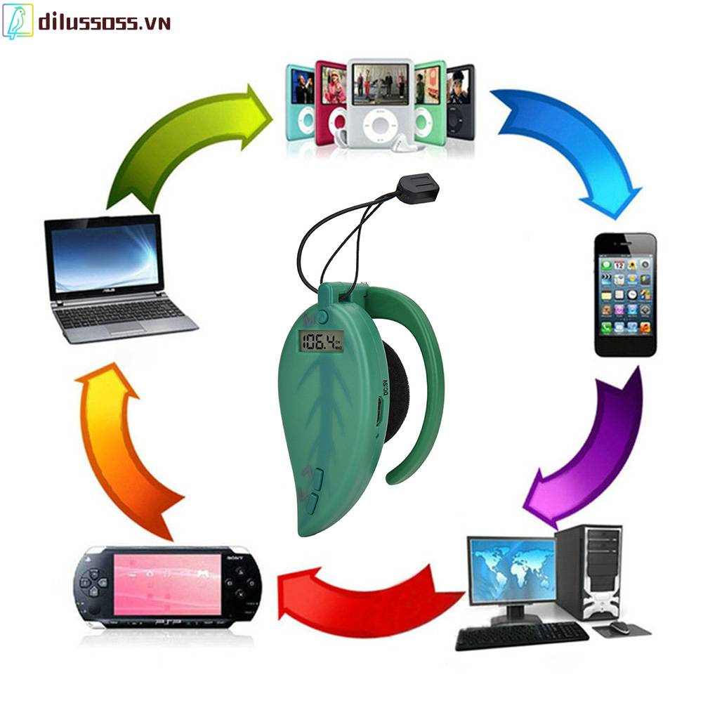 Radio FM Mini Màn Hình LCD Kỹ Thuật Số Gắn Trong Nhà / Ngoài Trời