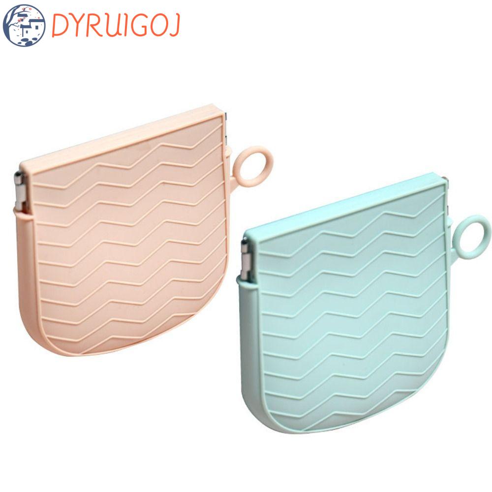 Túi Đựng Mỹ Phẩm DYRUIDOJ Bằng Silicon Màu Trơn Hình Chiếc Lá Có Lò Xo Đa Năng Tiện Dụng Mang Theo Du Lịch