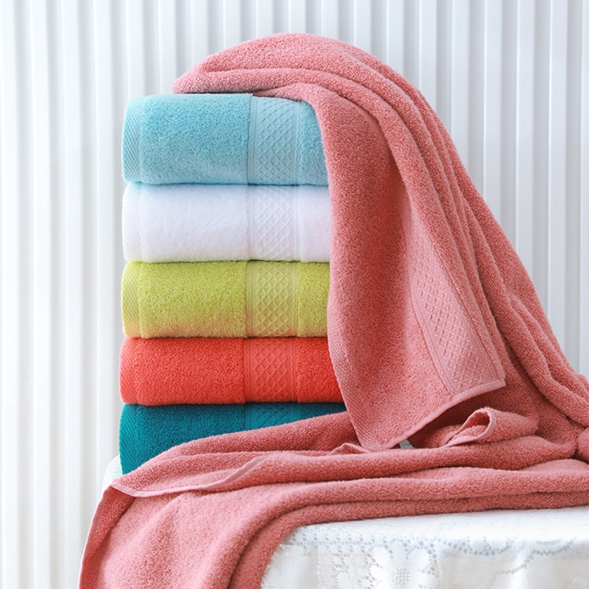 Khăn Tắm 70x140 / 34x75cm 20 Màu Chất Liệu Cotton Dày Dặn Mềm Mại Cho Người Lớn / Trẻ Em