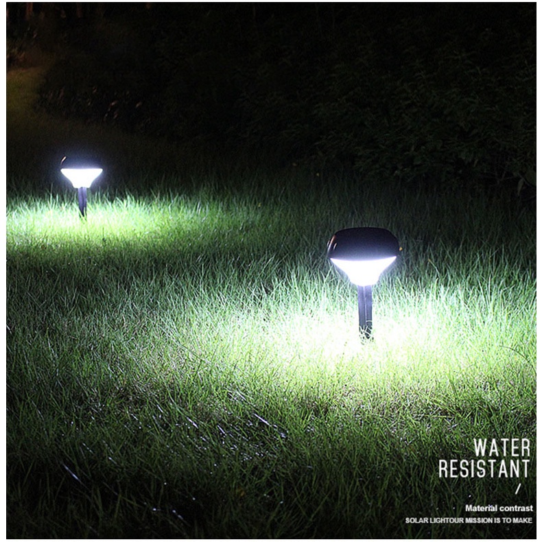 xiaozhubangchu Đèn LED Dạng Rỗng Cảm Ứng Ánh Sáng Đất Sử Dụng Năng Lượng Mặt Trời Trang Trí Sân Vườn