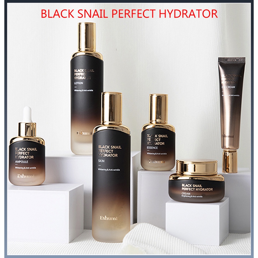 Kem Dưỡng Da Mắt Chiết Xuất Ốc Sên Đen Cấp Ẩm Hoàn Hảo Eshumi / Eshumi Black Snail Perfect Hydrator (Cream, Skin, Lotion, Ample, Essence, Eye Cream)