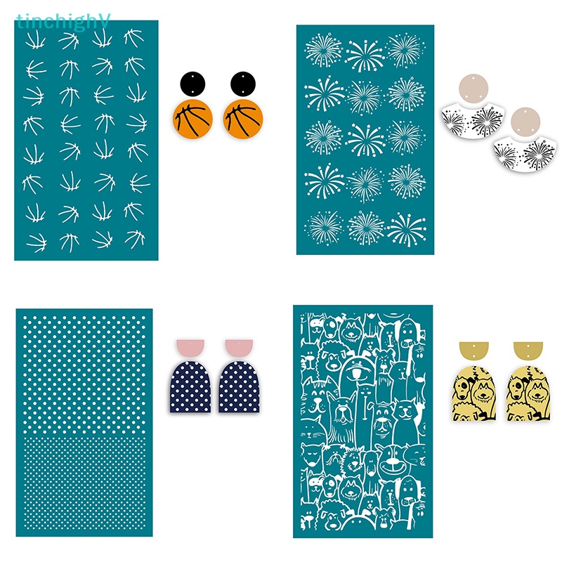 [TinchighV] Khuôn Lụa Có Thể Tái Sử Dụng Dùng Để In Trang Sức Đất Sét Polymer DIY