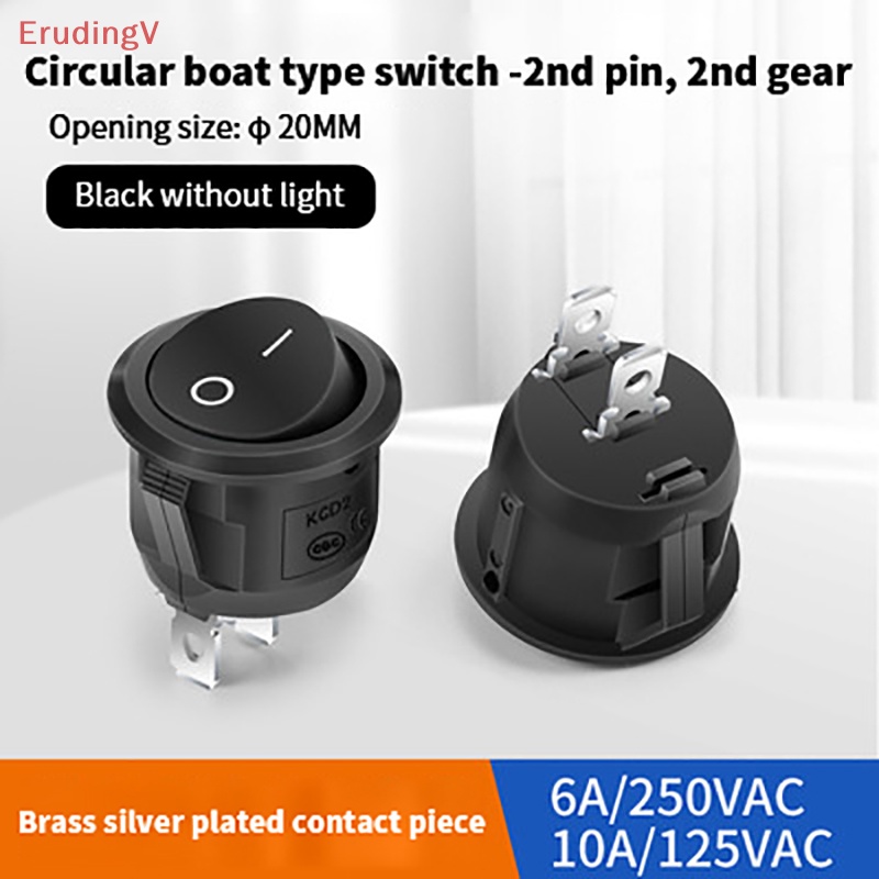 Công Tắc Nguồn Hình Tròn 6A 250V Mở 20mm 2 / 3 Feet 2 / 3 Gears Chống Nước Chất Lượng Cao Cho Tàu Thuyền