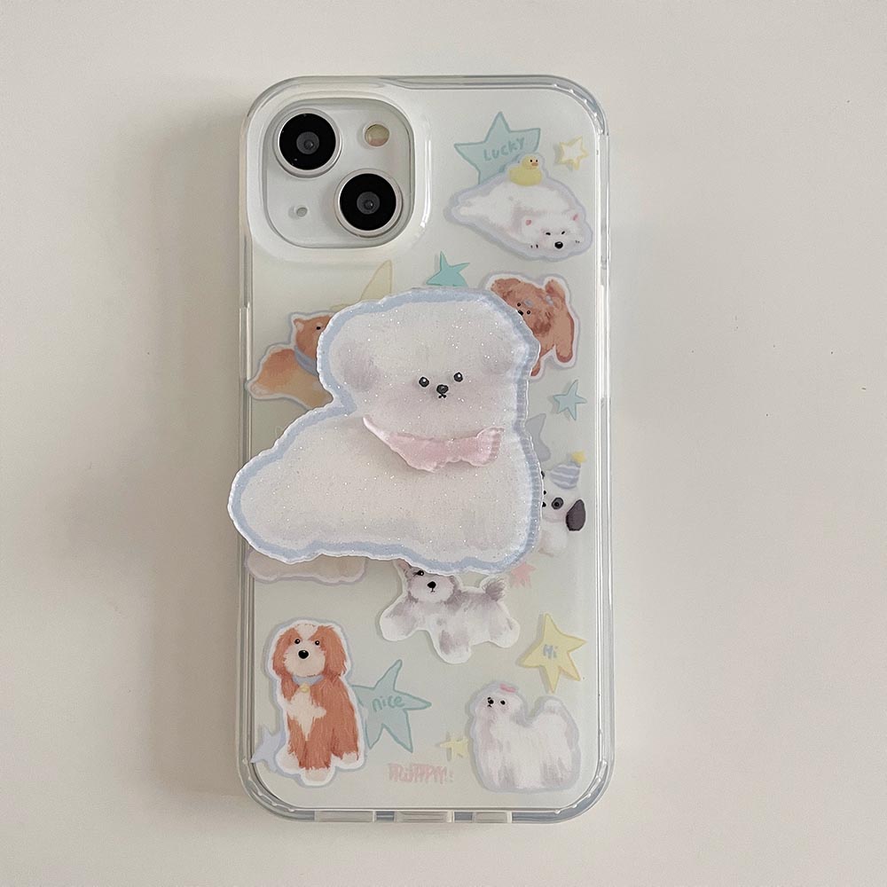 Ốp Điện Thoại Cứng Họa Tiết Chú Chó Cho IPhone 11 12 12Pro 12ProMax 13 13Pro 13ProMax 14 14Pro 14ProMax