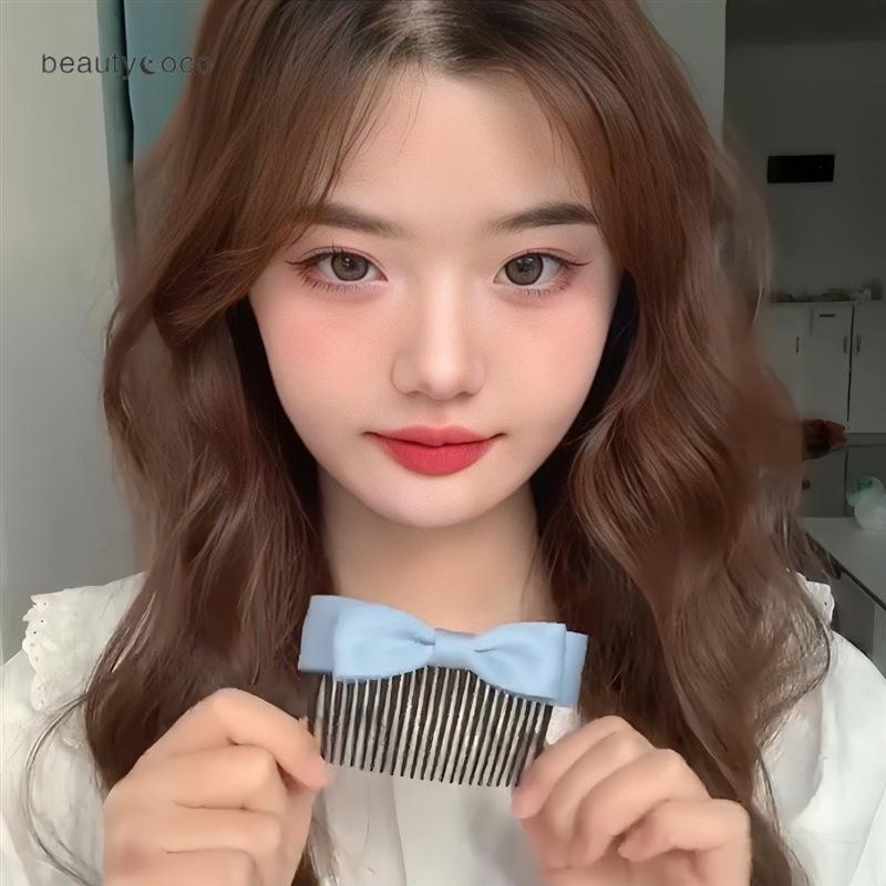 Beautycoco🍊Lược Cài Tóc Đính Nơ Nhựa Tiệm Thêu Việt Phong Cách Công Chúa
