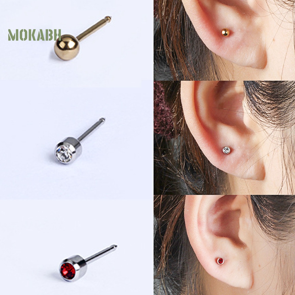 Dụng Cụ Xỏ Khuyên Tai Bằng Thép Không Gỉ Không Đau Dùng Một Lần