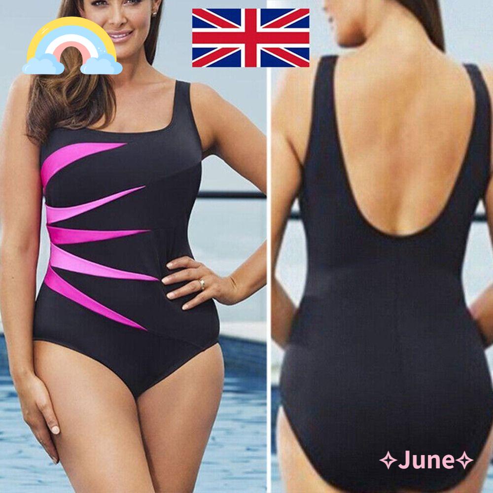 JUNE Đầm Bơi Plus Size Ôm Eo Kiểm Soát Bụng Cho Nữ