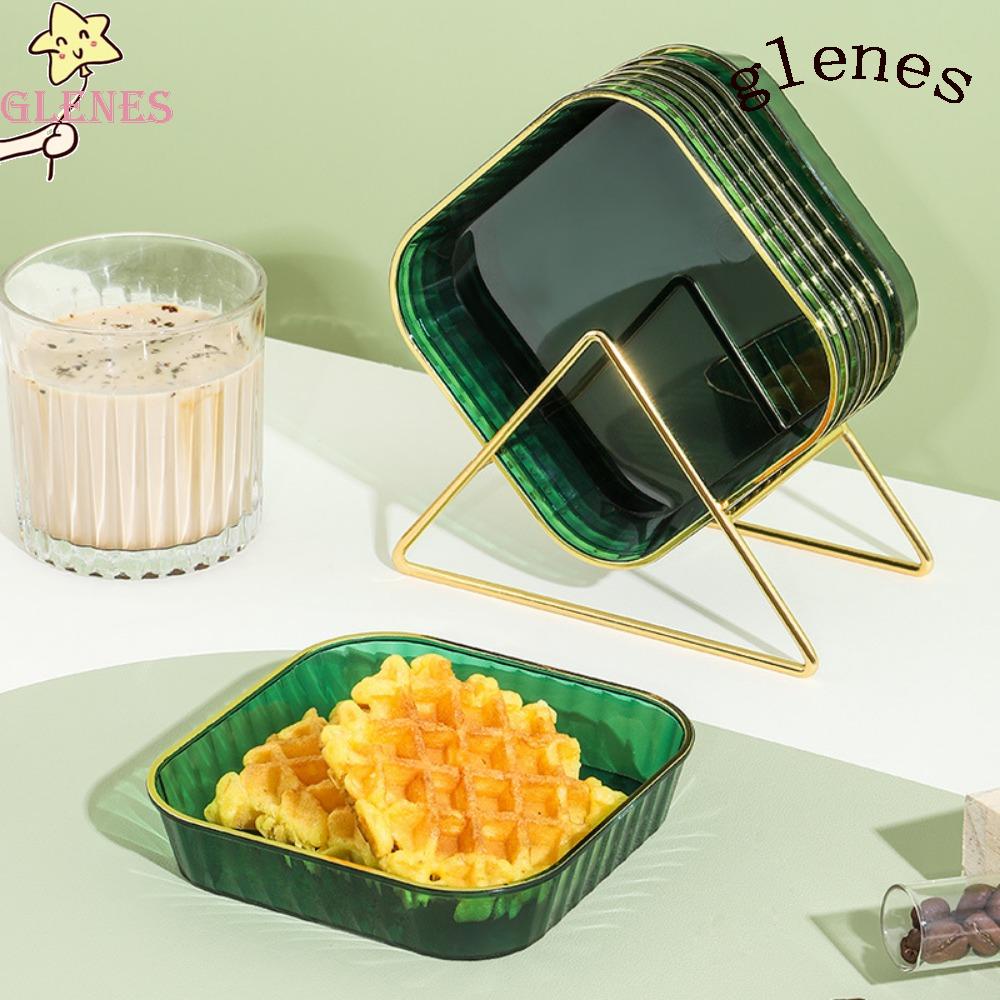 GLENES Đĩa Đựng Trái Cây Tráng Miệng Chống Trượt Phong Cách Nhật Bản 2023