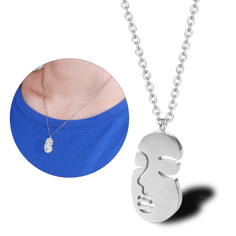 Ygt Vòng Cổ Choker Bằng Thép Không Gỉ Mặt Trừu Tượng Tinh Tế Thời Trang Cho Nữ