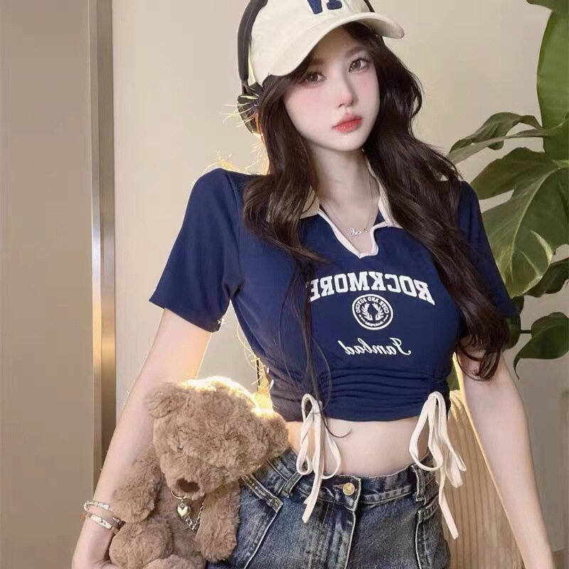 Áo Thun Polo Ngắn Tay Màu Sắc Thời Trang Dành Cho Nữ