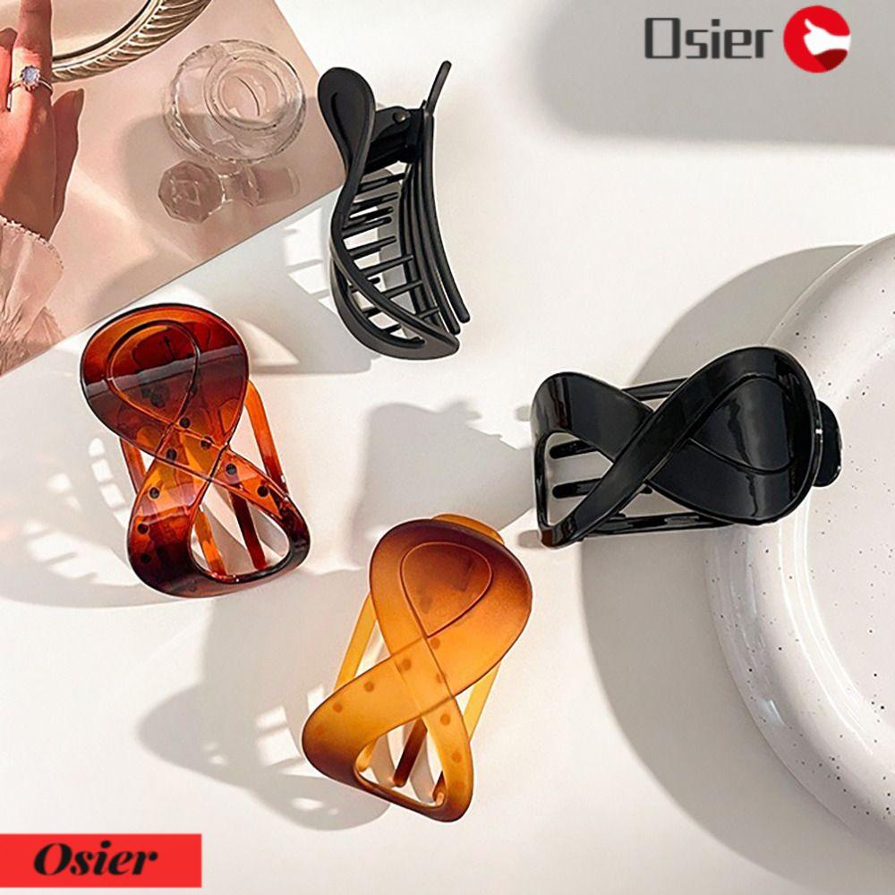 OSIER1 Set 3 Kẹp Tóc Càng Cua Tạo Kiểu Thời Trang Thanh Lịch Chống Trượt