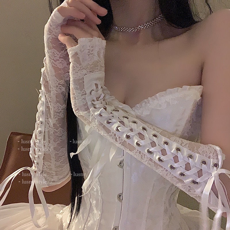 Găng Tay Hở Ngón Hóa Trang Lolita Quyến Rũ Cho Nữ